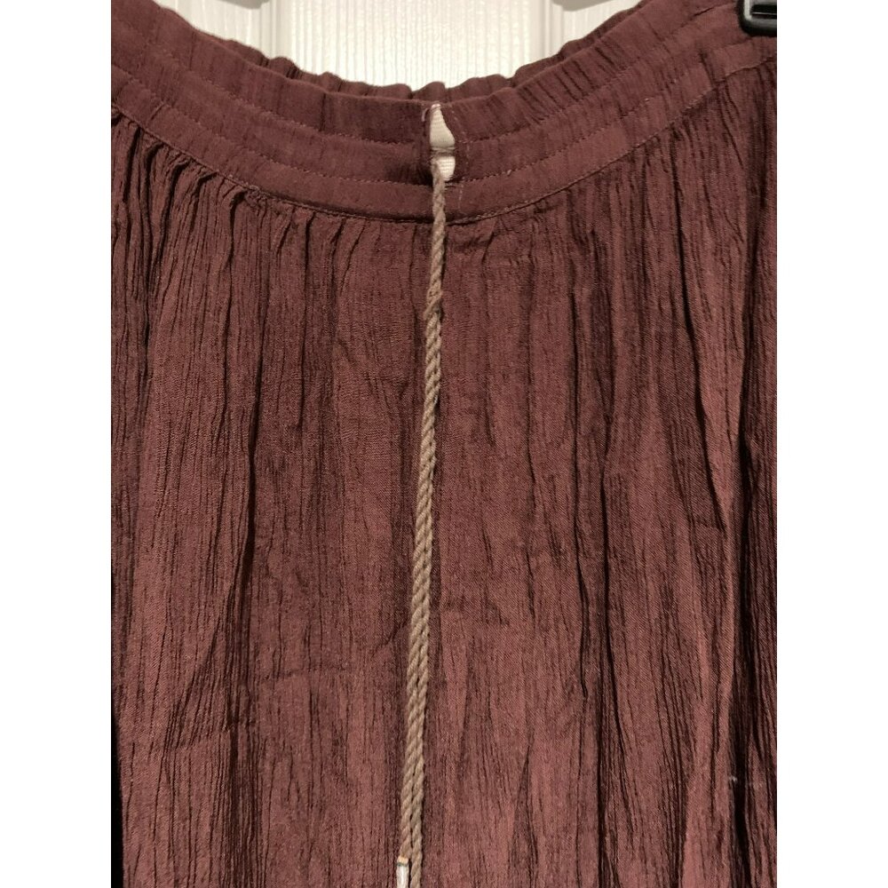 VTG Silver Stream Broomstick Goth Hobo Maxi Skirt Boho Burgundy Hippie OS - Picture 7 of 7